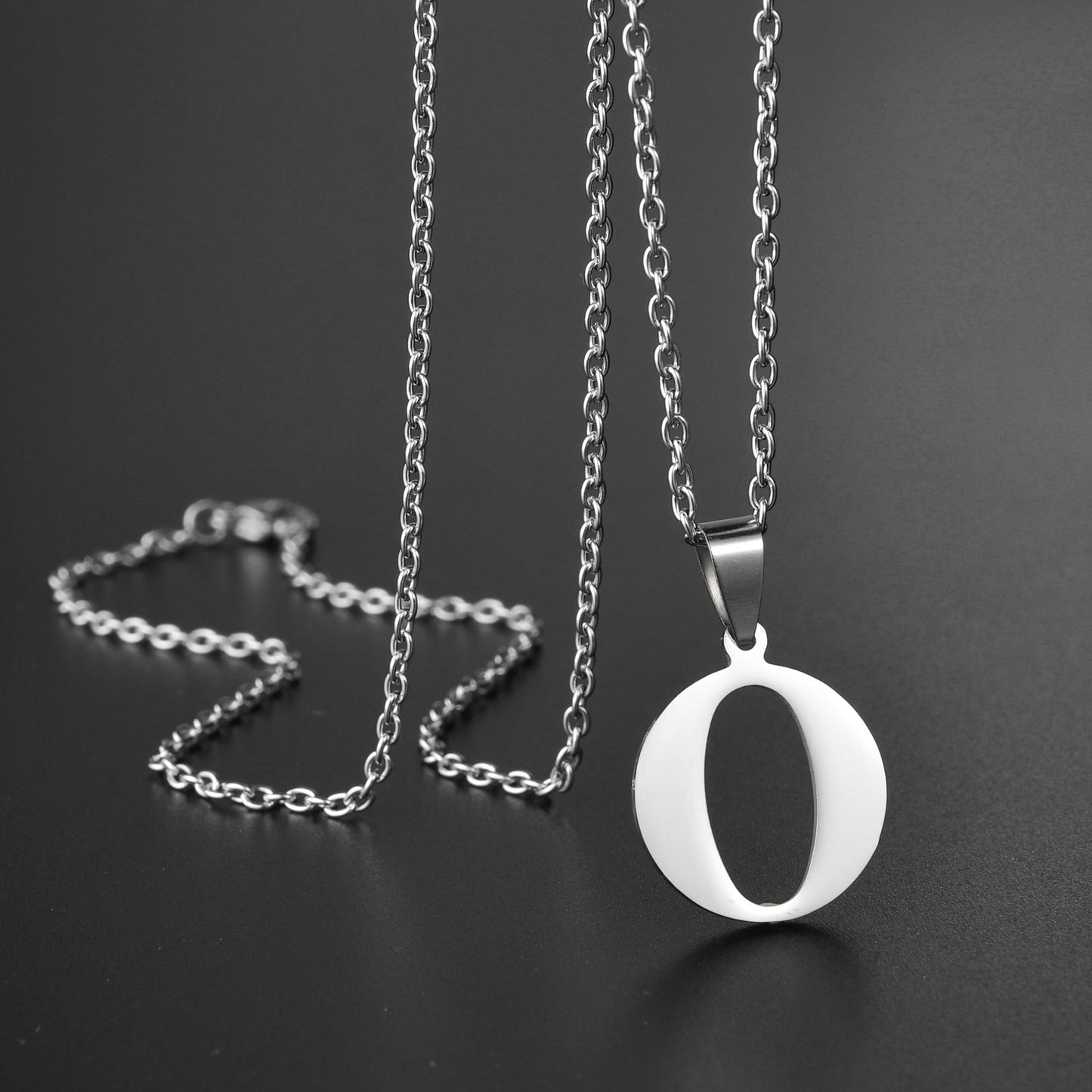 Colar de Aço Inoxidável com Pingente de Nome Letras A-Z do Alfabeto, Colares Minimalistas Iniciais para Homens e Mulheres, Presentes de Moda no Atacado