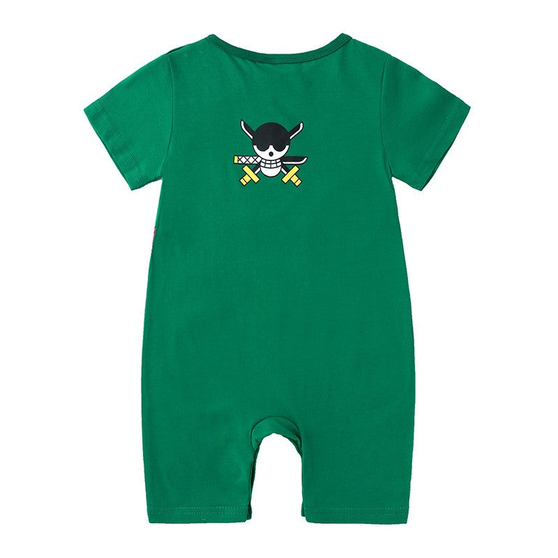 0-2 Years Old Children's Cartoon One-piece Baby Role Play Short-sleeved Romper Kids Cotton Clothes Baby Girl and Boy Clothes