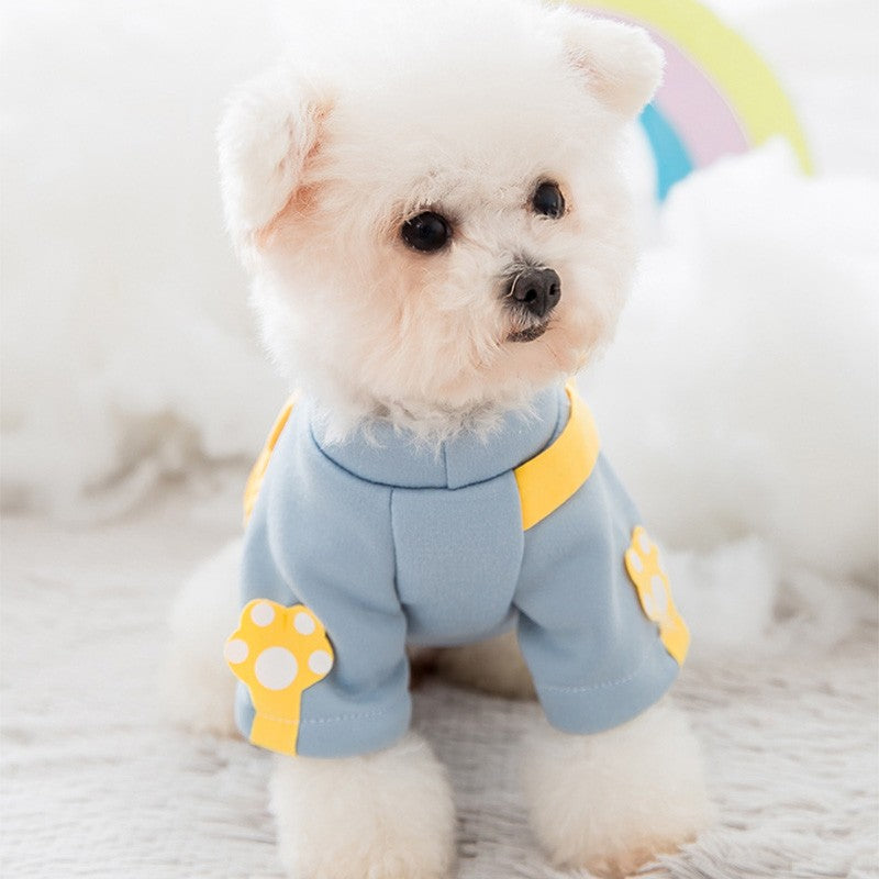 Roupas de inverno para cachorro, Moletom com capuz fofo de desenho animado, quente, para Chihuahua, Bulldog Francês, Roupa para filhotes, Casaco, Fantasia para cães de estimação