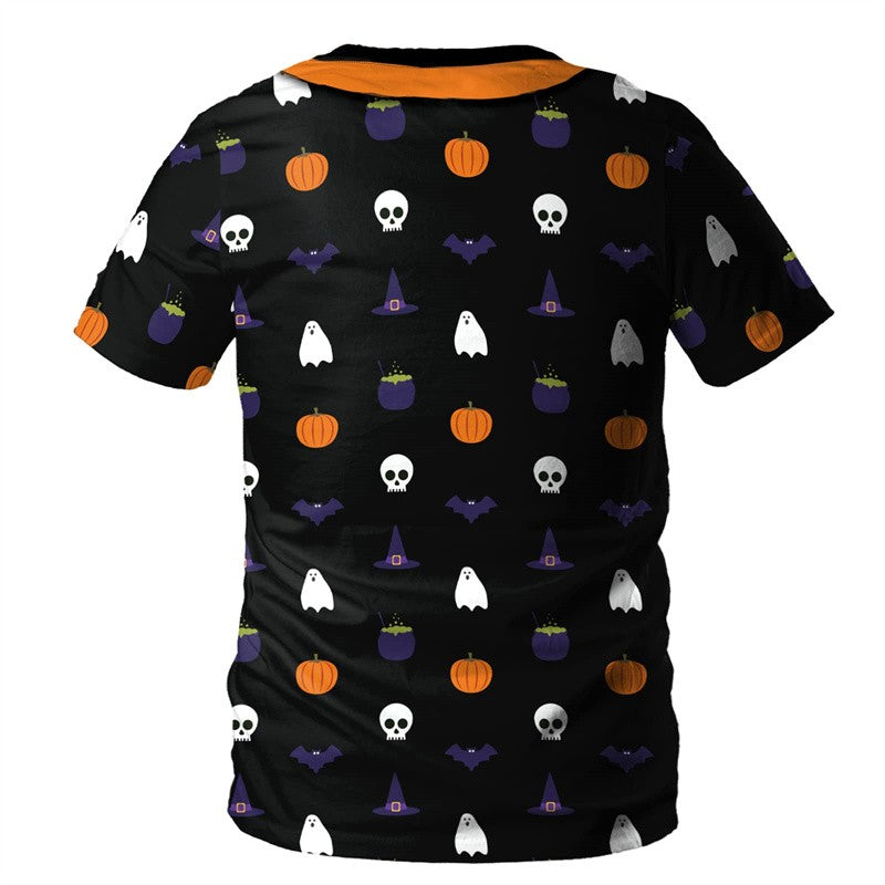 Halloween Skeleton T Shirt For Men Funny 3D Printed Tuxedo T-Shirt Cosplay Costume Suit Tie Tee Shirt Tops Kids Short Sleeves
