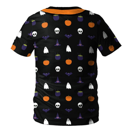 Halloween Skeleton T Shirt For Men Funny 3D Printed Tuxedo T-Shirt Cosplay Costume Suit Tie Tee Shirt Tops Kids Short Sleeves