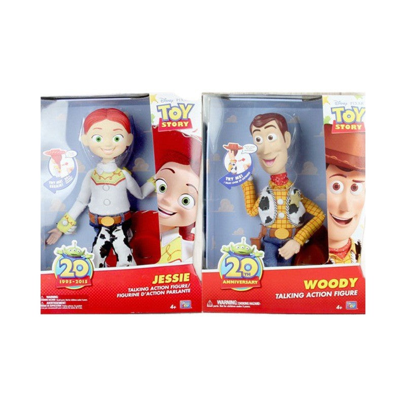 Boneca Jessie e Woody Articuladas com Som Toy Story Modelo Boneco Figuras de Ação Presentes de Natal Halloween para Crianças