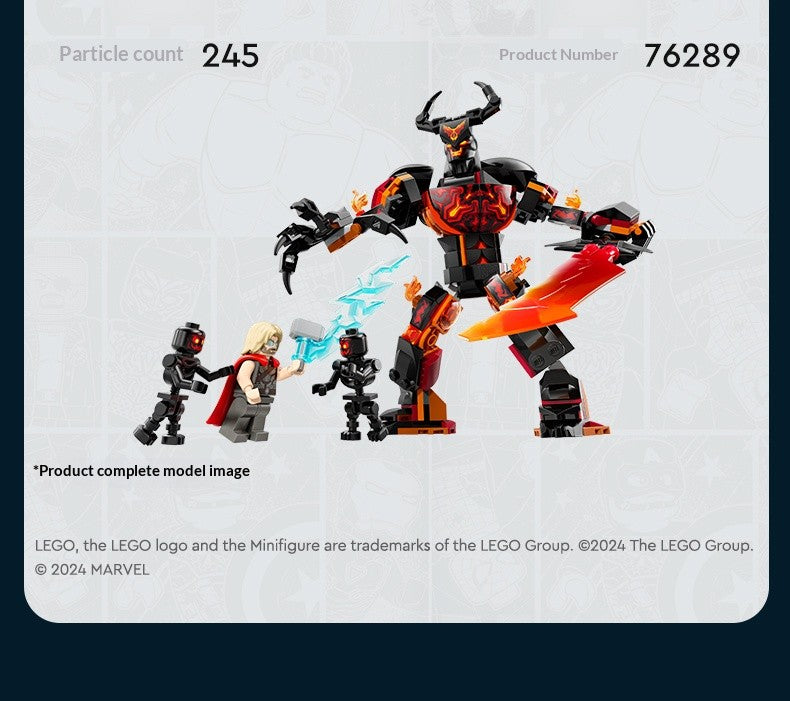 LEGO Blocos de Montar 76289 Batalha de Thor Boneco Boneca Menino e Menina Blocos de Montar Brinquedo Infantil Presente