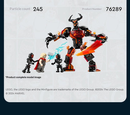 LEGO Blocos de Montar 76289 Batalha de Thor Boneco Boneca Menino e Menina Blocos de Montar Brinquedo Infantil Presente