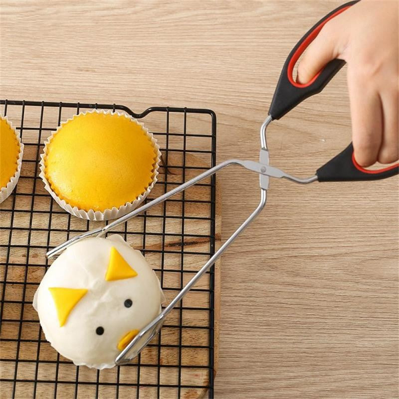 Barbecue Scissor Tongs BBQ Tools Grilled Food Tong Long Handle Scissor BBQ Bread Roast Clip Kitchen Baking Tongs BBQ Accessories