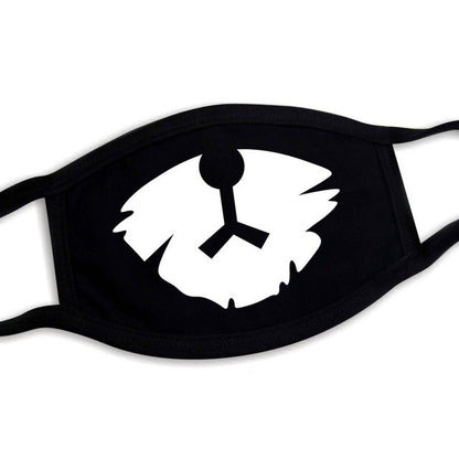 Super Cute Expression Smile Breathable Mouth Face Mask For Korean Black Kpop Unisex Kawaii Face Mouth Muffle Mask Cotton Anime