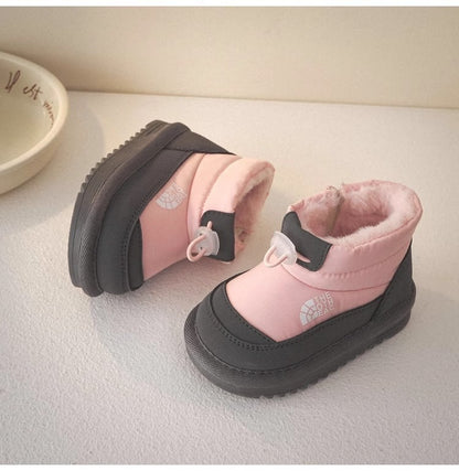 Children's Snow Boots Winter Boys Plush Thicken Platform Cotton Shoes Comfortable Girls Warm Waterproof Fashion Warm Plush Shoes