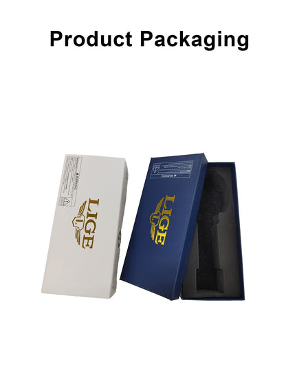 LIGE Sports Man Watch Tonnea Hollow Design Quartz Men Wristwatches Chronograph Waterproof Luminous Silicone Strap Watches Male