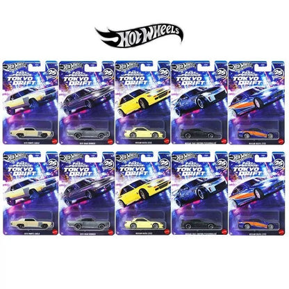 Mattel Hot Wheels Velozes e Furiosos M HNR88 Silver Series Tokyo Drift Set Nissan Chevrolet Carro em Miniatura Colecionável na Escala 1/64