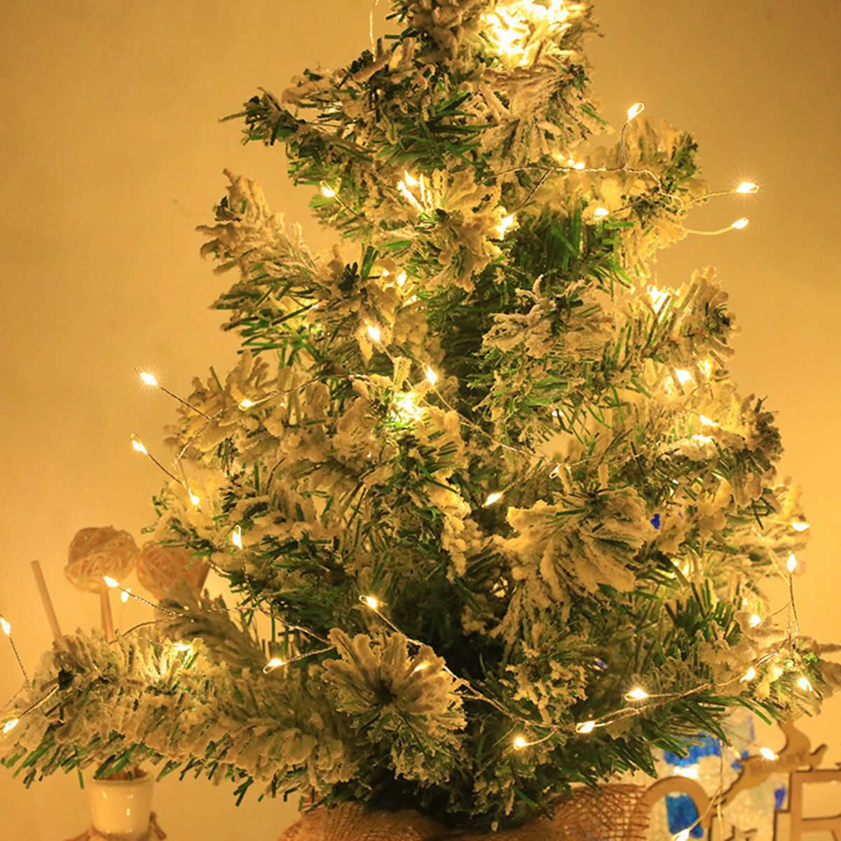 6M-50M LED Silver Wire String Fairy Cluster Lights Christmas Tree Light Outdoor Garland New Year Street Home Party Wedding Decor