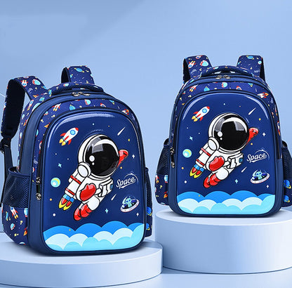 Bolsa de ombro infantil, desenho animado 3D estereoscópico, mochila escolar de astronauta, mochila infantil impermeável, sonho de menino, ensino fundamental