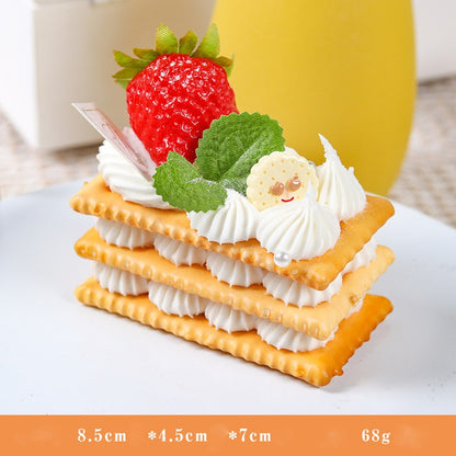 1PC Artificial Kitchen Cakes Dessert Fake Food Decoration Photography  Food Simulation Cake Model Tea Table Decoration FCYY-002
