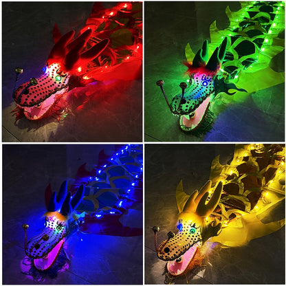 3Meters LED Glowing Dragon Poi With Dragon Head Chinese Dragon Dance Outdoor Fitness Juggling LED Dragon Stream Props