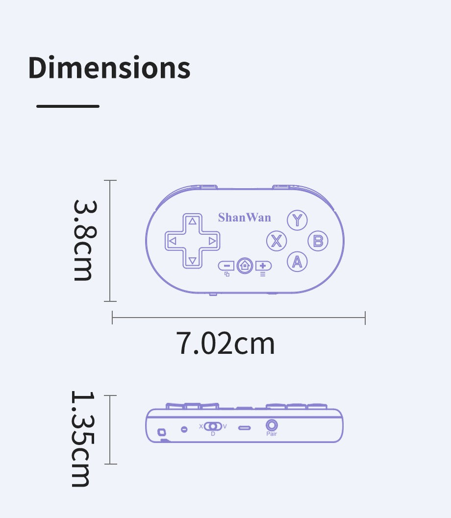 Mini Gamepad Gaming Control Bluetooth For iPhone Android PS4 PS3 Switch Xbox Mobile IOS PC TV Controller Wireless Game Pad Phone