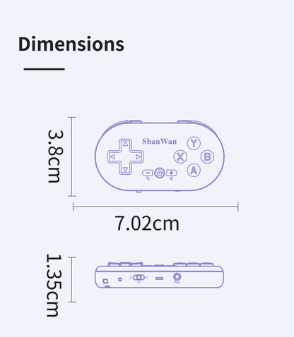 Mini Gamepad Gaming Control Bluetooth For iPhone Android PS4 PS3 Switch Xbox Mobile IOS PC TV Controller Wireless Game Pad Phone