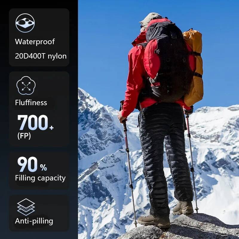 Naturehike 90% Duck Down Pants 700FP Yushang Double Side Zipper Warm Insulation Pant Waterproof Windproof Winter Outdoor Trouser