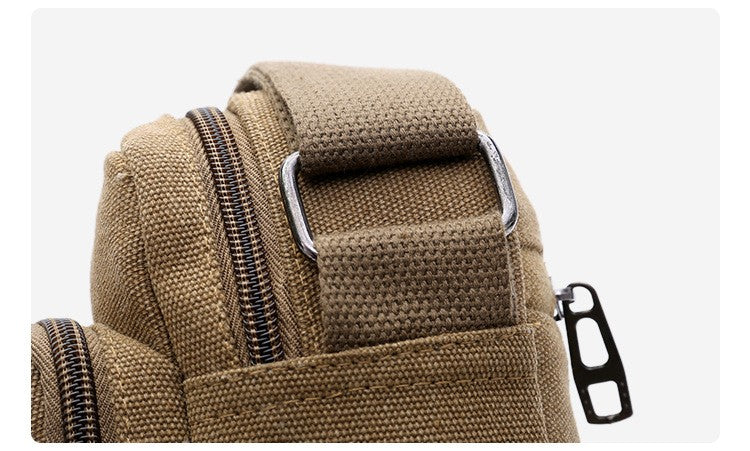 Canvas Shoulder Bag Men's New Korean Style Canvas Messenger Bag Outdoor Leisure Travel Portable Shoulder Bag Purse Handbag