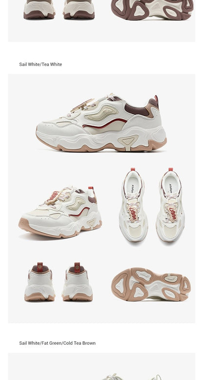 Xtep Star Trails 2.0 Women's Low Top Casual Shoes 2025 Spring Breathable Non-slip Thick Sole Leisure Sports Shoes 975118320005