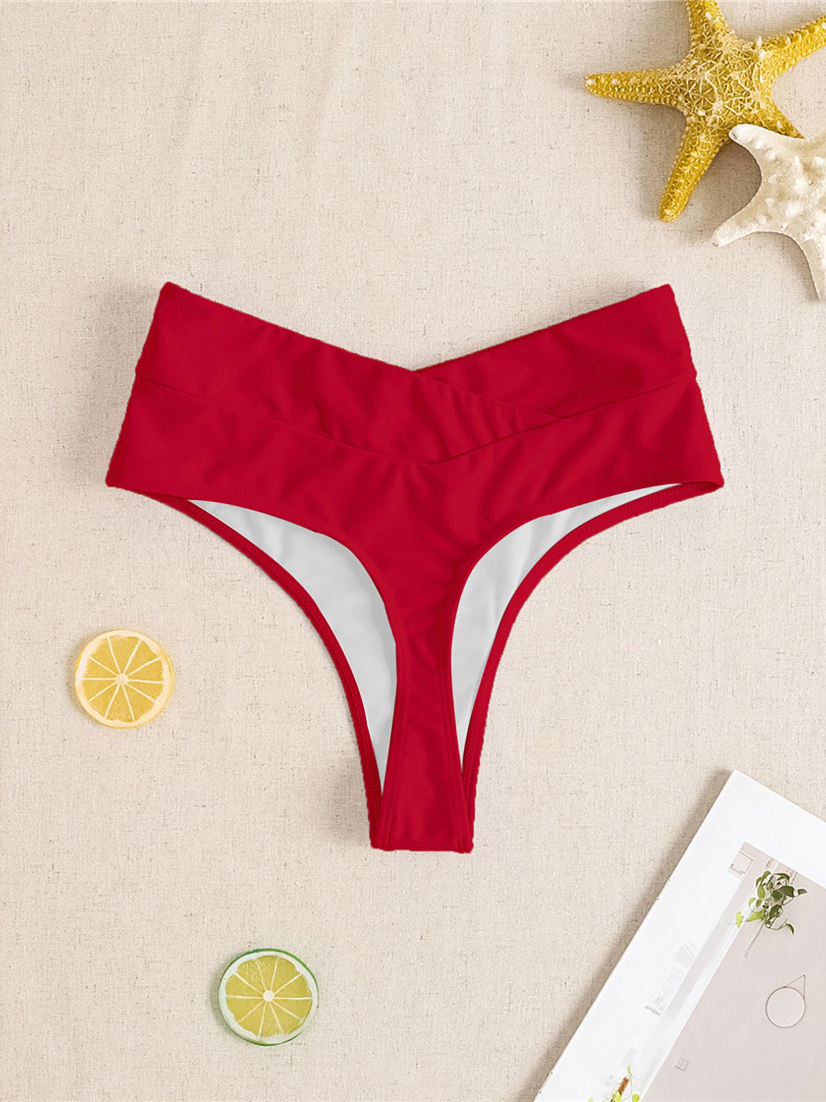 S - XL High Waist High Leg Cut Bikini Bottom Swim Brief Women Swimwear Female Bather Brazilian Tanga Panties Underwear K7095