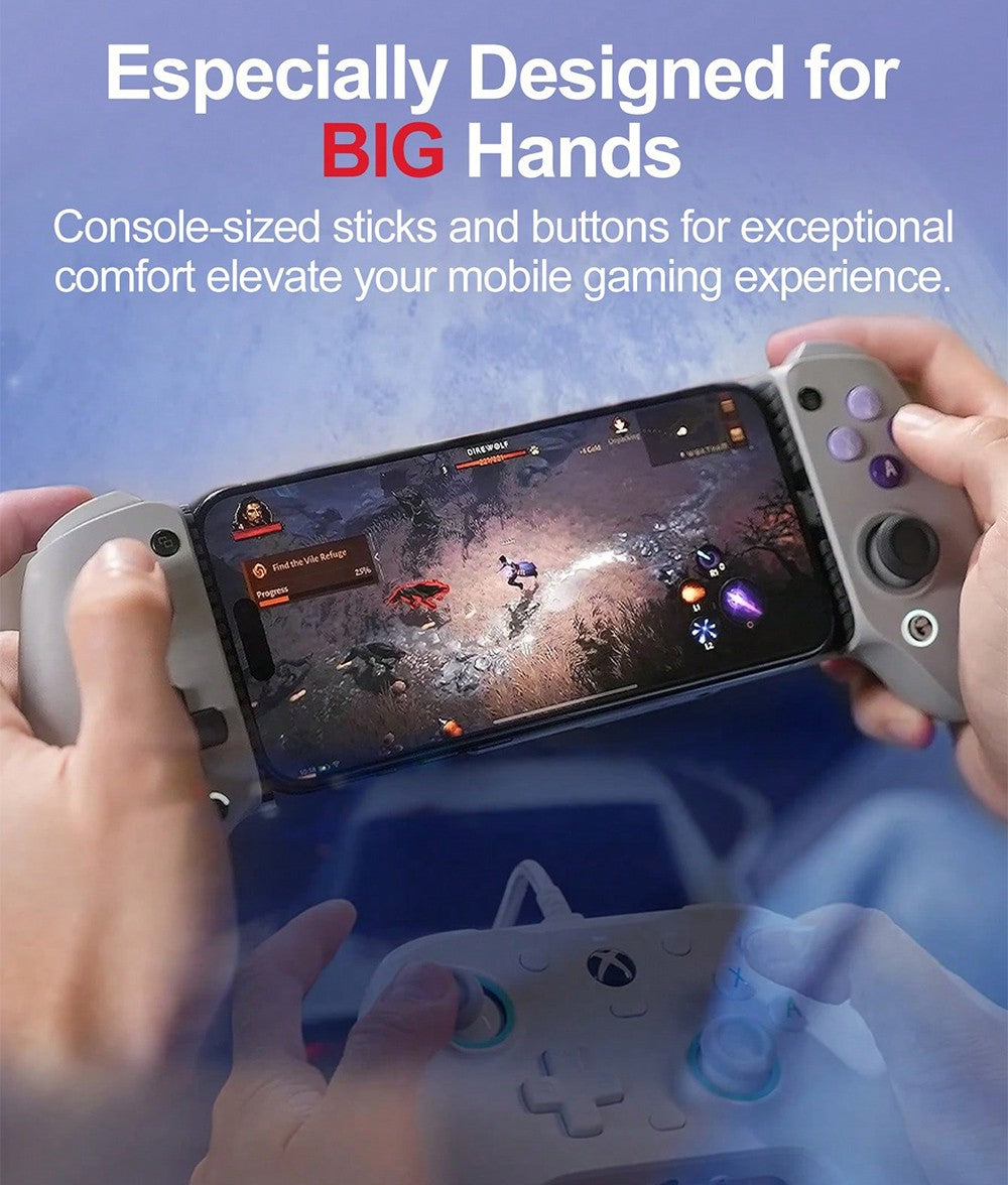 GameSir G8 Galileo Gamepad for Android iPhone 17/16 Phone Mobile Controller Hall Effect Sticks Analog Triggers Big Hands Design