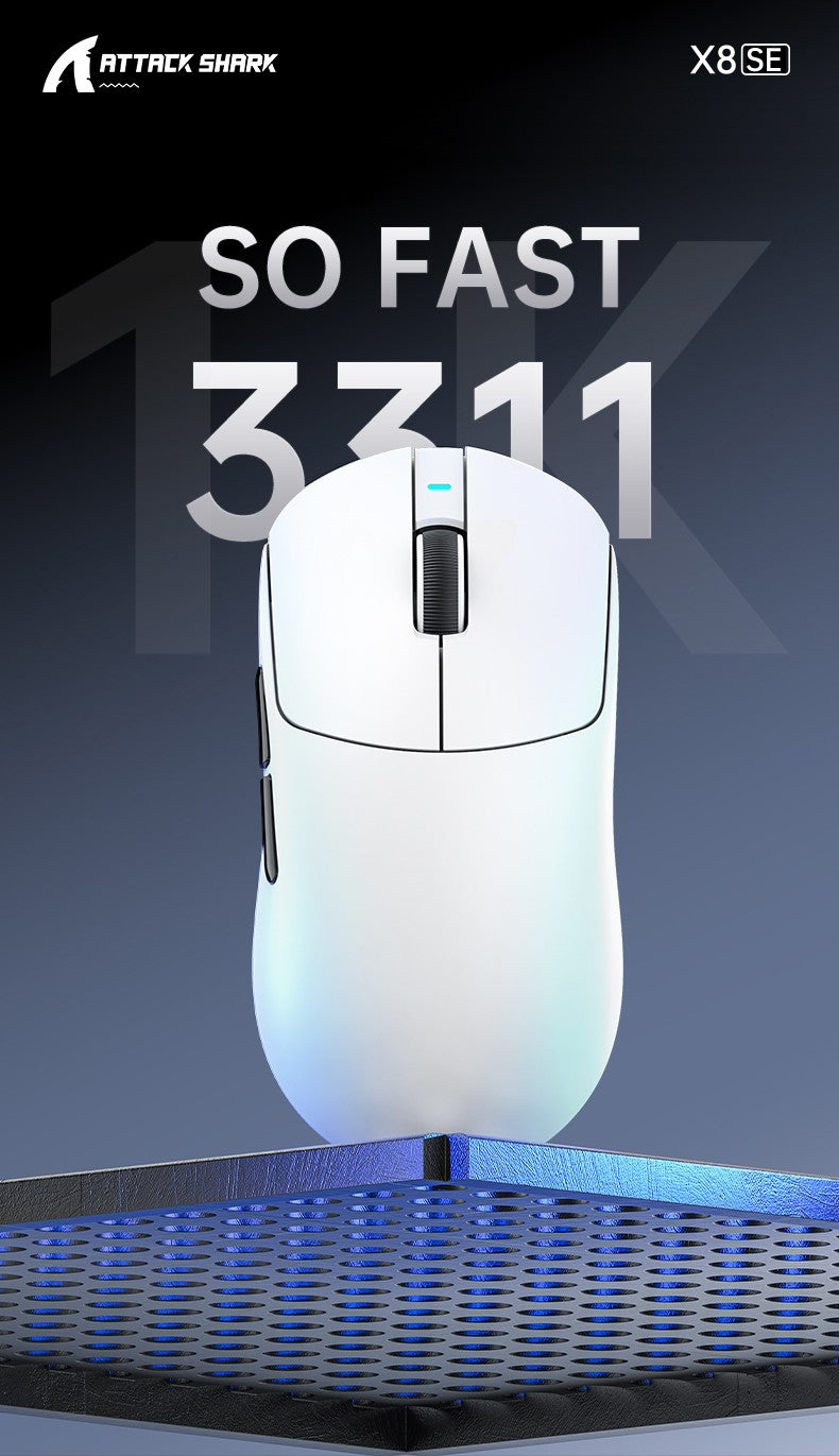 ATTACK SHARK X8 SE Wireless Gaming Mouse,25000 DPI,2.4G Wireless/Bluetooth/Wired Connection, Customized Mouse