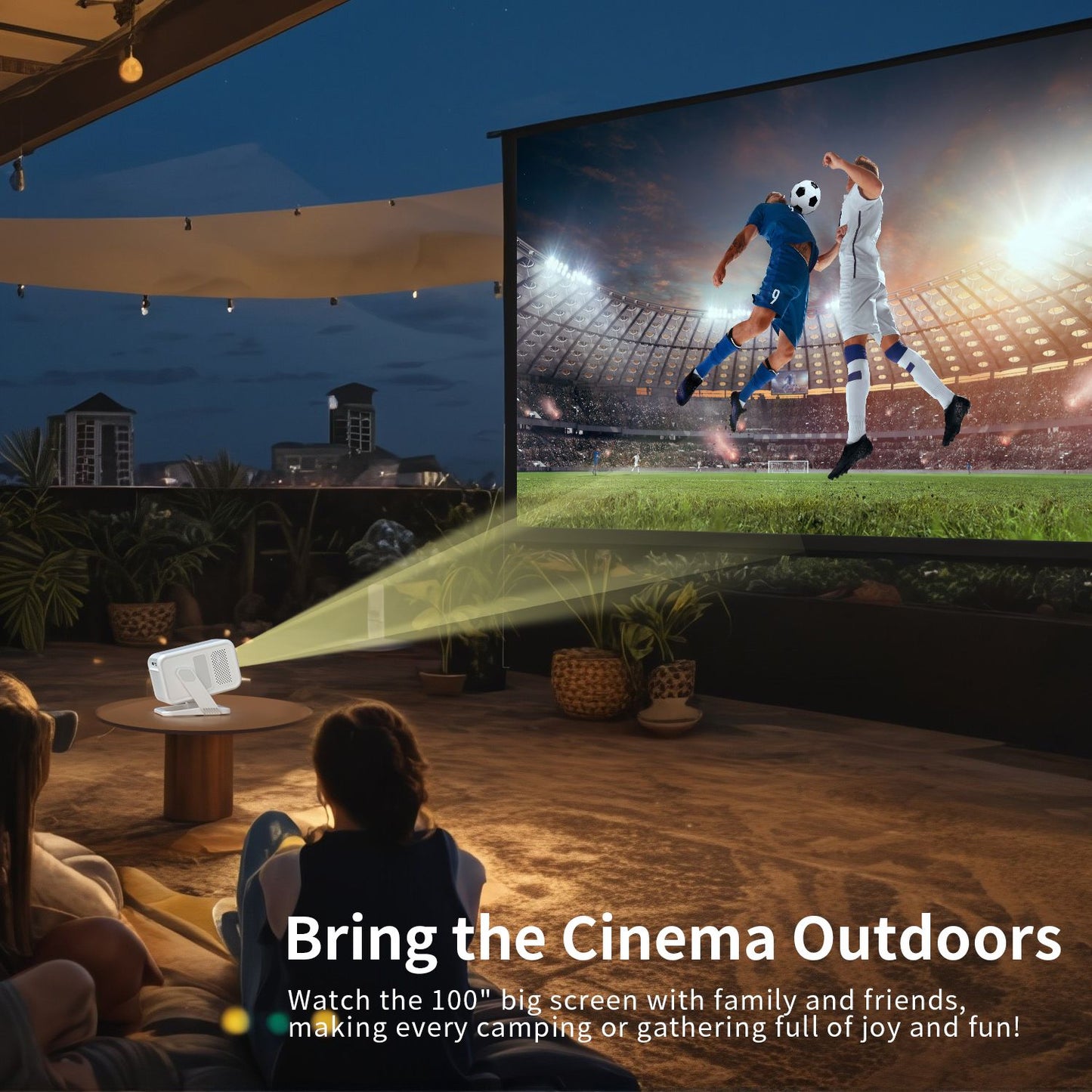 Projetor Portátil Magcubic HY310X 4K 420 ANSI Lumens WiFi 6 Foco Automático Android 11 Suporta Projetor Full HD 1080P para Cinema Doméstico e ao Ar Livre