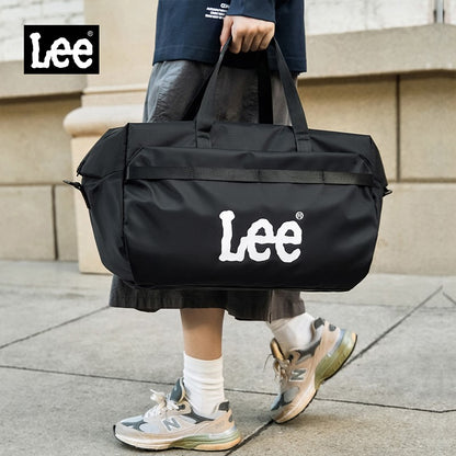 LEE Business Fitness Travel Bag Large-Capacity Shoulder Bag Men Women Duffle Bag Waterproof Oxford Leisure Traveling Sports Use