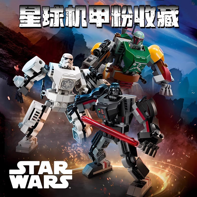 Hasbro Star Wars 75368 Darth Vader Mech Mannequin Building Kit with Openable Mech Collectible Toys