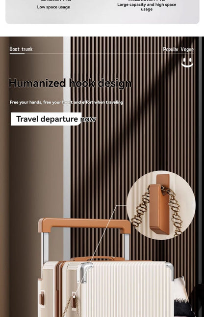 2025 New Wide-Rod Shockproof Braking Large Capacity Travel Suitcase 20" Checked Luggage Locking Bag