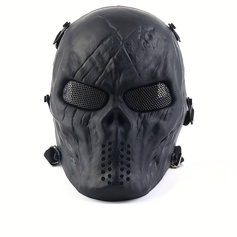 Men's Skull Warrior Mask Cool Camouflage Party Cosplay Accessory Unique Birthday Gift for Boyfriend Horror Game Party Decoration