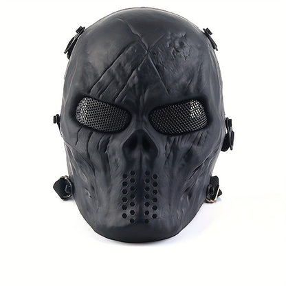 Men's Skull Warrior Mask Cool Camouflage Party Cosplay Accessory Unique Birthday Gift for Boyfriend Horror Game Party Decoration