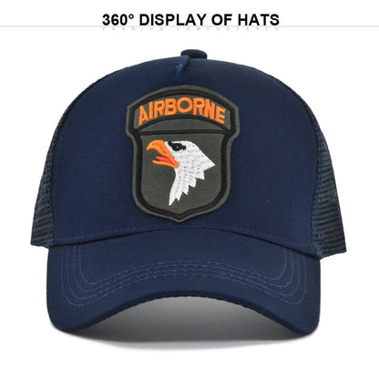 Embroidery Baseball Caps Men Eagle Snapback Hats For Women Fashion USA Hip Hop Bones Breathable Mesh Streetwear Trucker Cap