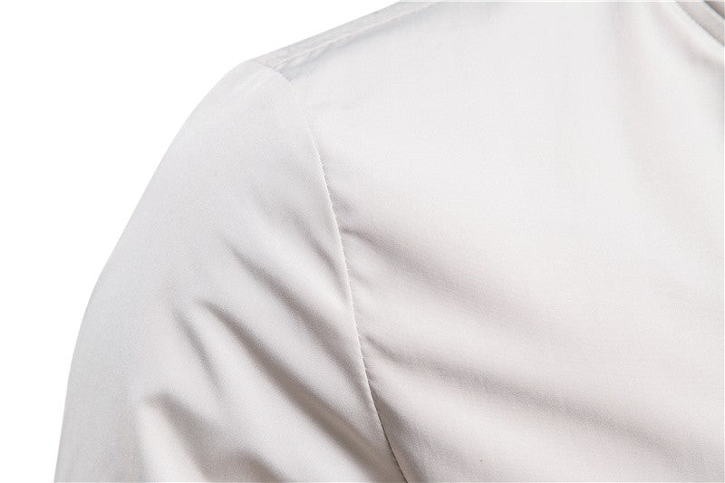 AIOPESON Solid Color Baseball Jacket Men Casual Stand Collar Bomber Mens Jackets Autumn High Quality Slim Fit Jackets for Men