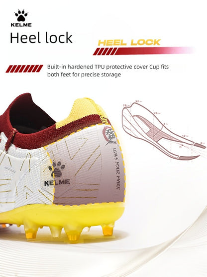 KELME Adult football boots Men's Disease Electric 3.0 Short Spikes Soccer shoes Children's MG Professional Match Training Shoes