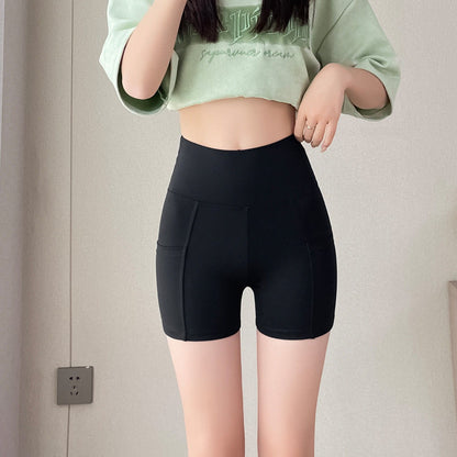 Women Sports Short Yoga Shorts High Waist Breathable Soft Fitness Tight Women Yoga Legging Shorts Cycling Athletic Gym Shorts