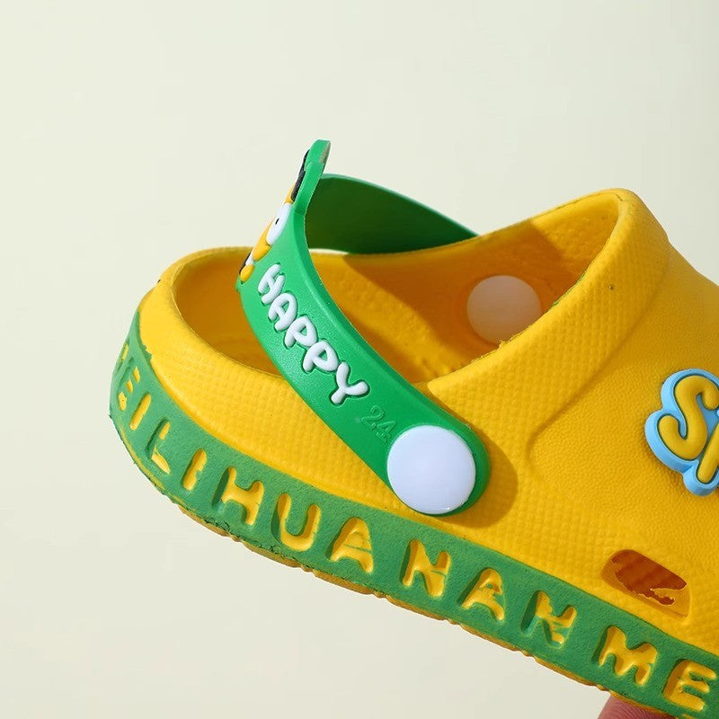 Children's Cartoon Baby Soft-Soled Sandals – Ultra-Light Anti-Slip Infant Closed-Toe Sandals for Boys & Girls Beach Shoes