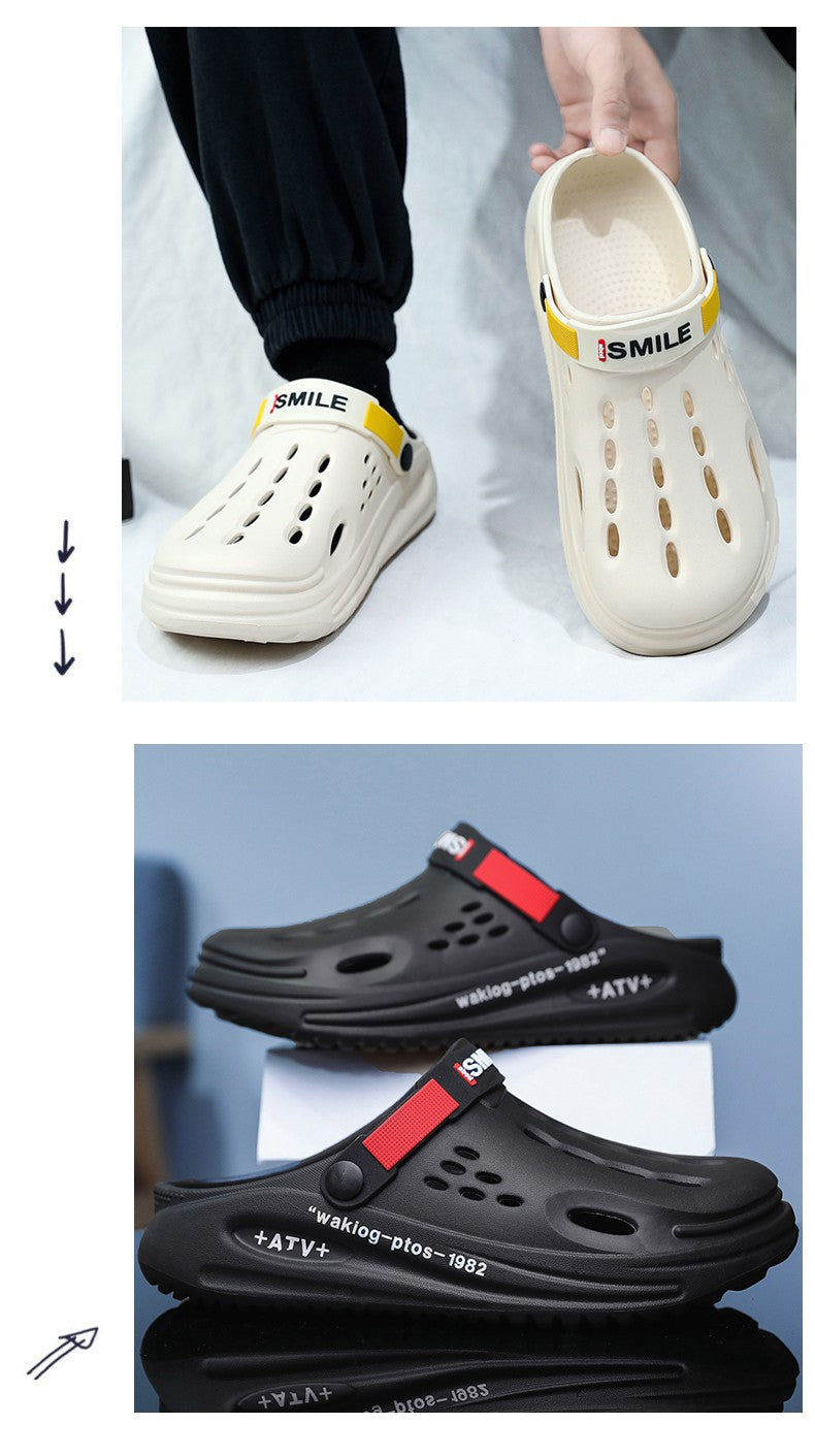 Big Size 47 Fashion Men Beach Sandals Outdoor Clogs Comfortable Indoor Slippers Trend Men Casual Shoes Home Garden Shoes Sandals