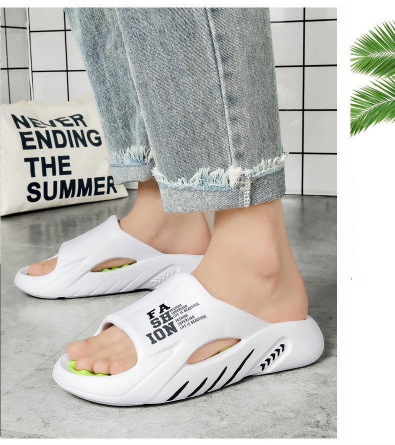 New Summer Man Massage Slippers 2023 Indoor Outdoor Sandals Beach Casual Shoes Soft Bottom Slippers Male Flip Flops Mens Sandals