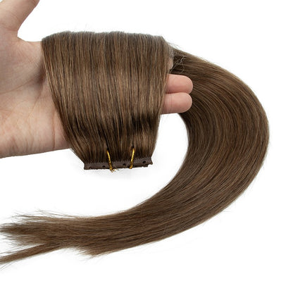 Extensões de cabelo humano Butterfly Twin Tabs Invisible Weft Trama Invisível Fita Plana PU Buraco Invisível Cabelo Humano Real de 25cm Sem Cola 40-50g