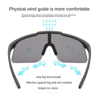 Óculos de sol esportivos gigantes masculinos e femininos para ciclismo ao ar livre, bicicleta, direção, viagem, podem ser combinados com um estojo de pano para óculos.