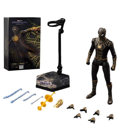 Genuine Marvel Legends Homem-Aranha Ps4 Peter Parker Dourado Preto Vermelho Action Figure Modelo Brinquedos Decoração de Mesa Presentes de Aniversário para Crianças