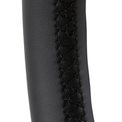 Capa de Volante GNUPME DIY em Couro Sintético Costurada à Mão Preta para Peugeot 308 e Peugeot 408 Antigo