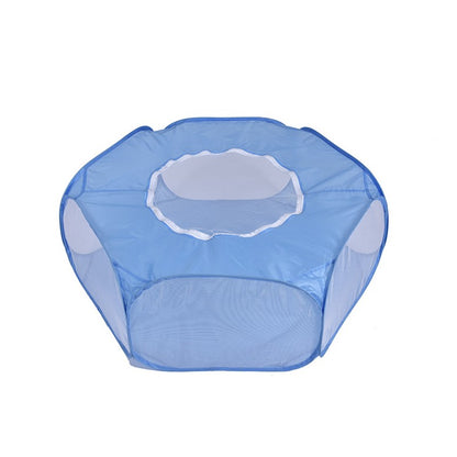 Cercado Portátil para Pequenos Animais Gaiola Transparente para Gatos e Cães Tenda Pet Cercadinho Dobrável Aberto Para Cães Hamsters Coelhos Porquinhos-da-Índia