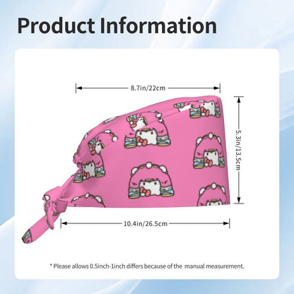 Touca Cirúrgica Personalizada Hello Kitty Equipe Médica Feminino Masculino Desenho Animado Personagem Para Chapéu de Chef Touca de Esfoliação