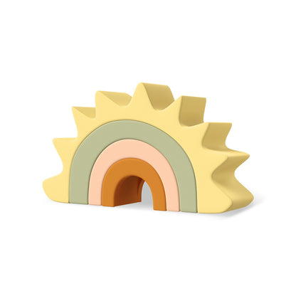 New Children Montessori Arch Bridge Mountains Tunnel Blocks Silicone Toys Baby early Education Colourful Cognitive Blocks Toys