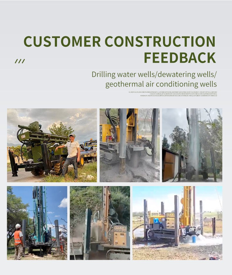 Rotary Blasthole Drill Rig Truck Mounted 200m 300m 500m 600m 800m Deep Borehole Machine Air Water Circulation