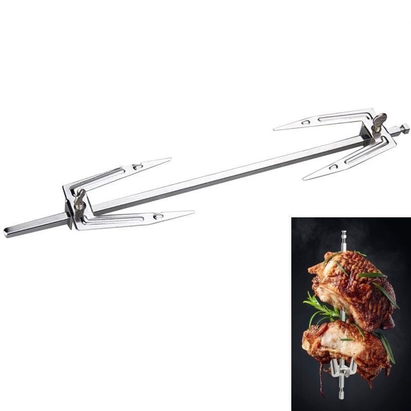 Stainless Steel Air Fryer Fork Roast Chicken Skewer Fish Meat Grilled Rack Rotation Roaster Forks BBQ Tools Oven Accessories