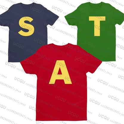 Alvin and The Chipmunks Cosplay Short Sleeve Tshirt Autumn Unisex S/P Movie Nerd Geek Anime Fashion Cotton Casual Pajama T-shirt