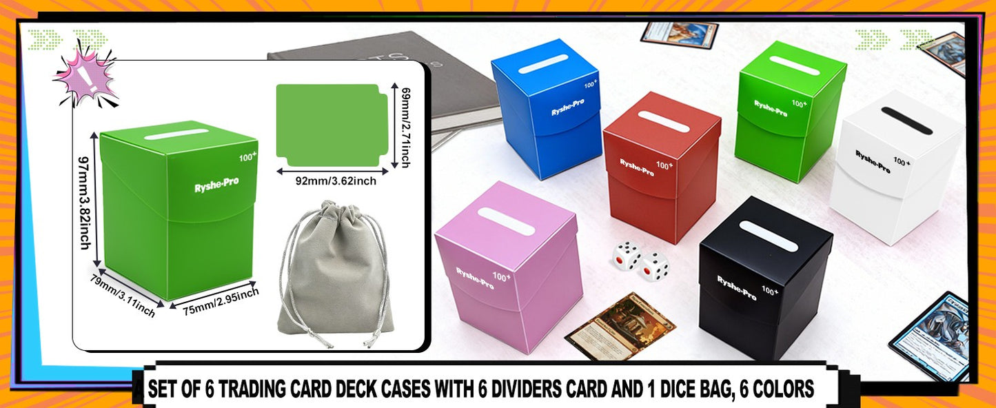 Caixa de Baralho TCG Commander Deckbox para MTG Yugioh PKM Cards Caixa Organizadora de Armazenamento de Cards para mais de 100 Cards de Magic Sport Board Games