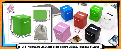 Caixa de Baralho TCG Commander Deckbox para MTG Yugioh PKM Cards Caixa Organizadora de Armazenamento de Cards para mais de 100 Cards de Magic Sport Board Games